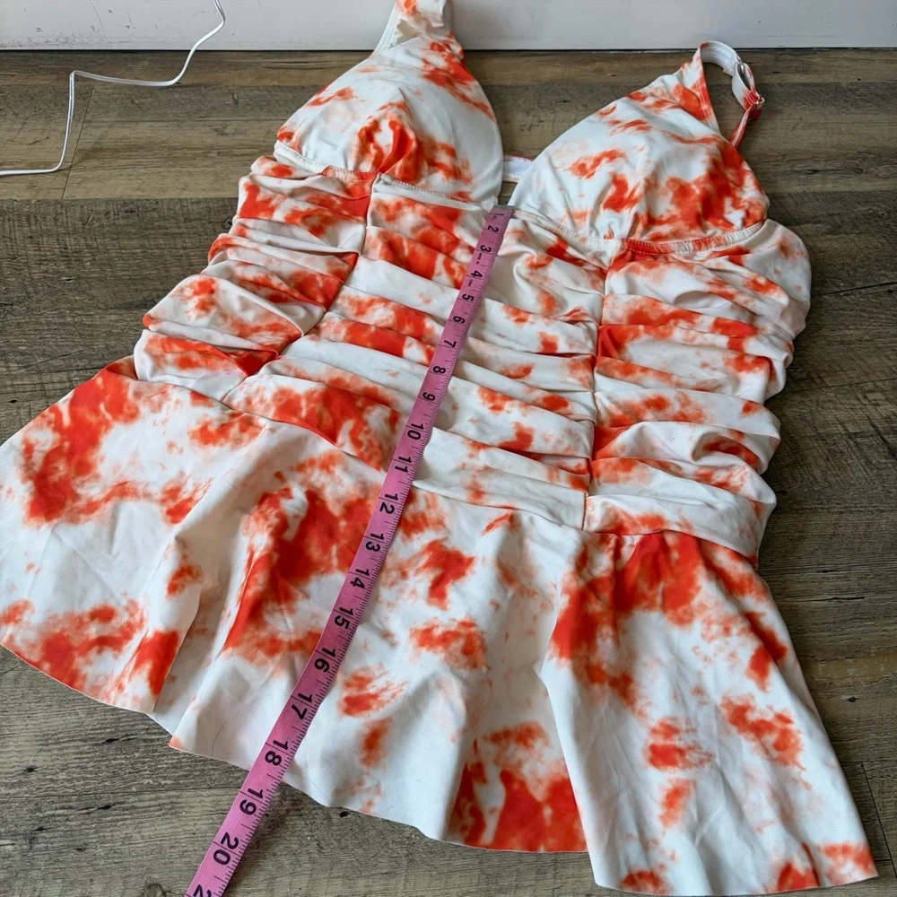 Meet.Curve Tie Dye Printed One Piece Swimdress Size 2XL